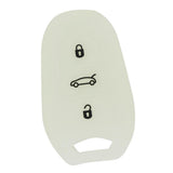 Max Silicone Car Key Cover For AUDI Smart Remote Key Fob Case Shell Light White