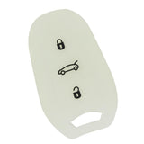 Max Silicone Car Key Cover For AUDI Smart Remote Key Fob Case Shell Light White