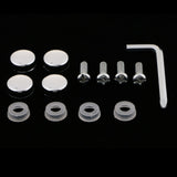 Max Steel License Plate Frame Screws Fasteners + Smooth Screw Caps Set Silver