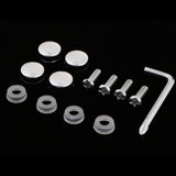 Max Steel License Plate Frame Screws Fasteners + Smooth Screw Caps Set Silver