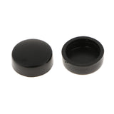 Max Steel License Plate Frame Screws Fasteners + Smooth Screw Caps Set Black