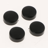 Max Steel License Plate Frame Screws Fasteners + Smooth Screw Caps Set Black