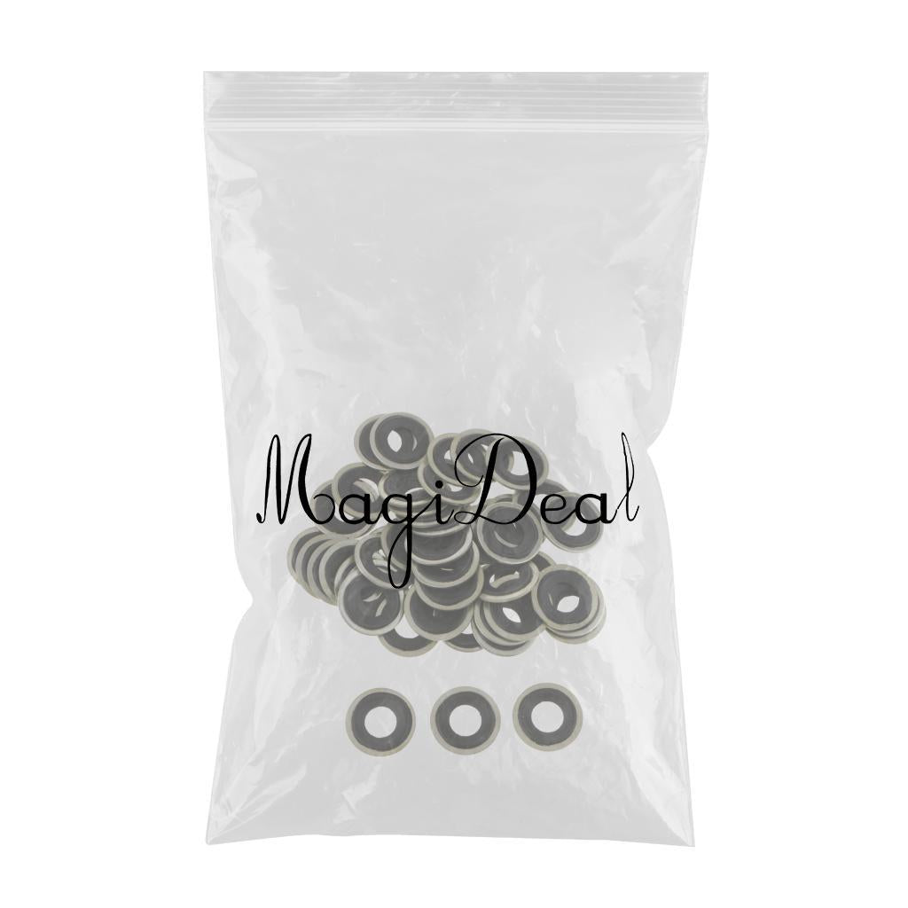 Max 50pcs M14 Oil Drain Plug Crush Washer Gaskets Fits for GM Chevrolet Dorman