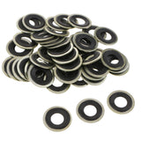 Max 50pcs M14 Oil Drain Plug Crush Washer Gaskets Fits for GM Chevrolet Dorman