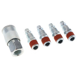 Maxbell 5 Pieces Air Line Hose Compressor Fitting Connectors Quick Release 1/4'' NPT