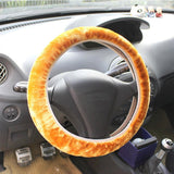 Max Universal Car/Auto Steering Wheel Cover Anti-slip Protector Plush Yellow