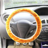 Max Universal Car/Auto Steering Wheel Cover Anti-slip Protector Plush Yellow