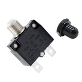 Max 10A Circuit Breaker Overload Switch Fuse Reset with Black Cap AC 125/250V