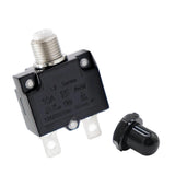 Max 10A Circuit Breaker Overload Switch Fuse Reset with Black Cap AC 125/250V
