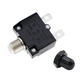 Max 10A Circuit Breaker Overload Switch Fuse Reset with Black Cap AC 125/250V