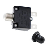 Max 10A Circuit Breaker Overload Switch Fuse Reset with Black Cap AC 125/250V