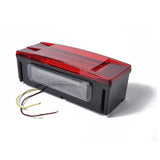 Max 2 Pieces Trailer Boat Rectangle Stud Stop Turn Signal Tail Red LED Lights