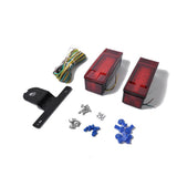 Max 2 Pieces Trailer Boat Rectangle Stud Stop Turn Signal Tail Red LED Lights