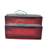 Max 2 Pieces Trailer Boat Rectangle Stud Stop Turn Signal Tail Red LED Lights