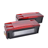 Max 2 Pieces Trailer Boat Rectangle Stud Stop Turn Signal Tail Red LED Lights