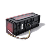 Max 2 Pieces Trailer Boat Rectangle Stud Stop Turn Signal Tail Red LED Lights