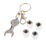 Max Maxb Car Tire Air Valve Cover with Wrench Key Chain for BMW 3 5 7 Series Silver
