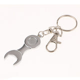 Max Maxb Car Tire Air Valve Cover with Wrench Key Chain for BMW 3 5 7 Series Silver