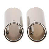 Max Maxb Pair Car Exhaust Muffler Tail Pipe Tip for Volkswagen Golf New Bora Silver