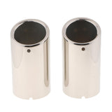 Max Maxb Pair Car Exhaust Muffler Tail Pipe Tip for Volkswagen Golf New Bora Silver