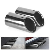 Max Maxb Pair Car Exhaust Muffler Tail Pipe Tip for Volkswagen Golf New Bora Silver