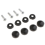 Max Maxb 2 Pieces 2Holes Stainless Steel Polish License Plate Frame and Screws Silver