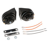 Max Maxb 1 Pair 12V Universal Waterproof Car Auto Snail Horn High Power Tweeter Black