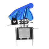 Max LED Illuminated Modification Toggle Switch with Cover For Car 12V 20A Blue