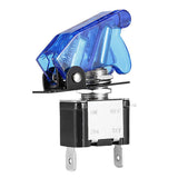 Max LED Illuminated Modification Toggle Switch with Cover For Car 12V 20A Blue