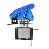 Max LED Illuminated Modification Toggle Switch with Cover For Car 12V 20A Blue