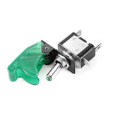 Max LED Illuminated Modification Toggle Switch with Cover For Car 12V 20A Green