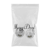 Max Maxb 2 Pieces 12V Car Snail Horns Motorcycle High Tone Horn Silver