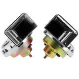 Max Maxb 2 Pieces 12V Car Snail Horns Motorcycle High Tone Horn Silver