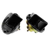 Max Maxb 2 Pieces 12V 115 dB Universal Car Snail Horns High Bass Basin Type Black