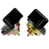 Max Maxb 2 Pieces 12V 115 dB Universal Car Snail Horns High Bass Basin Type Black