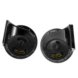 Max Maxb 2 Pieces 12V 115 dB Universal Car Snail Horns High Bass Basin Type Black