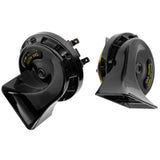 Max Maxb 2 Pieces 12V 115 dB Universal Car Snail Horns High Bass Basin Type Black