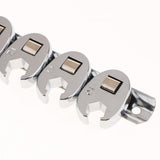 Maxbell 10pcs Flare Nut Crowfoot Line Hex Wrench Set 3/8'' Drive Open End Spanner Chrome Vanadium Steel