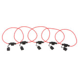 Maxbell 5 Pieces Car Boat Truck Mini Blade Inline Fuse Holder with 16AWG Copper Wire