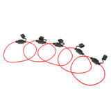 Maxbell 5 Pieces Car Boat Truck Mini Blade Inline Fuse Holder with 16AWG Copper Wire
