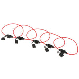 Maxbell 5 Pieces Car Boat Truck Mini Blade Inline Fuse Holder with 16AWG Copper Wire
