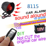Maxbell Car Vehicle Alarm Protection Security System with 2 Button Remote Control