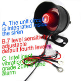 Maxbell Car Vehicle Alarm Protection Security System with 2 Button Remote Control