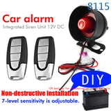 Maxbell Car Vehicle Alarm Protection Security System with 2 Button Remote Control