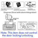 Maxbell Car Vehicle Alarm Protection Security System with 2 Button Remote Control