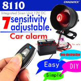 Maxbell Car Vehicle Burglar Alarm Security System Keyless Entry w/2 Remote Control
