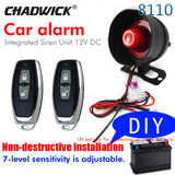 Maxbell Car Vehicle Burglar Alarm Security System Keyless Entry w/2 Remote Control