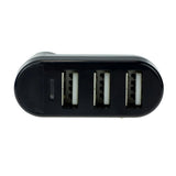 Maxbell Creative 3-Port USB 2.0 180 Degree Rotatable Hub Splitter Adapter-Black