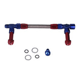 Maxbell Braided Stainless Steel Carburetor Dual Inlet Line Kit For Holley Dominator