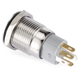 Max Maxb 16mm Metal Switch Power Start Button Self Latching with LED Ring  Yellow